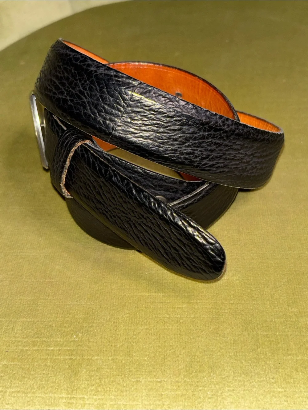 Tom Taylor Customs Men’s Black Sharkskin Belt Size 36